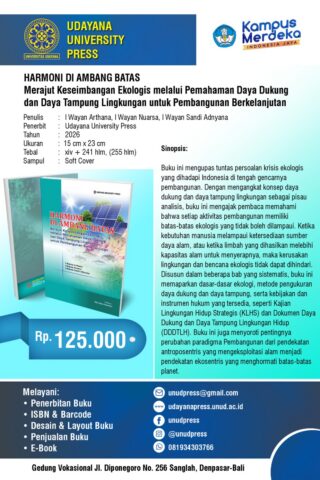 HARMONI DI AMBANG BATAS                         Merajut Keseimbangan Ekologis melalui Pemahaman Daya Dukung dan Daya Tampung Lingkungan untuk Pembangunan Berkelanjutan
