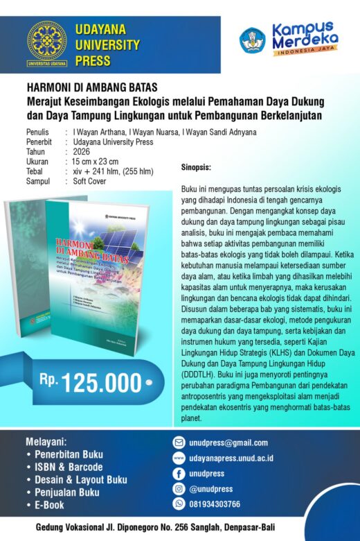 HARMONI DI AMBANG BATAS                         Merajut Keseimbangan Ekologis melalui Pemahaman Daya Dukung dan Daya Tampung Lingkungan untuk Pembangunan Berkelanjutan